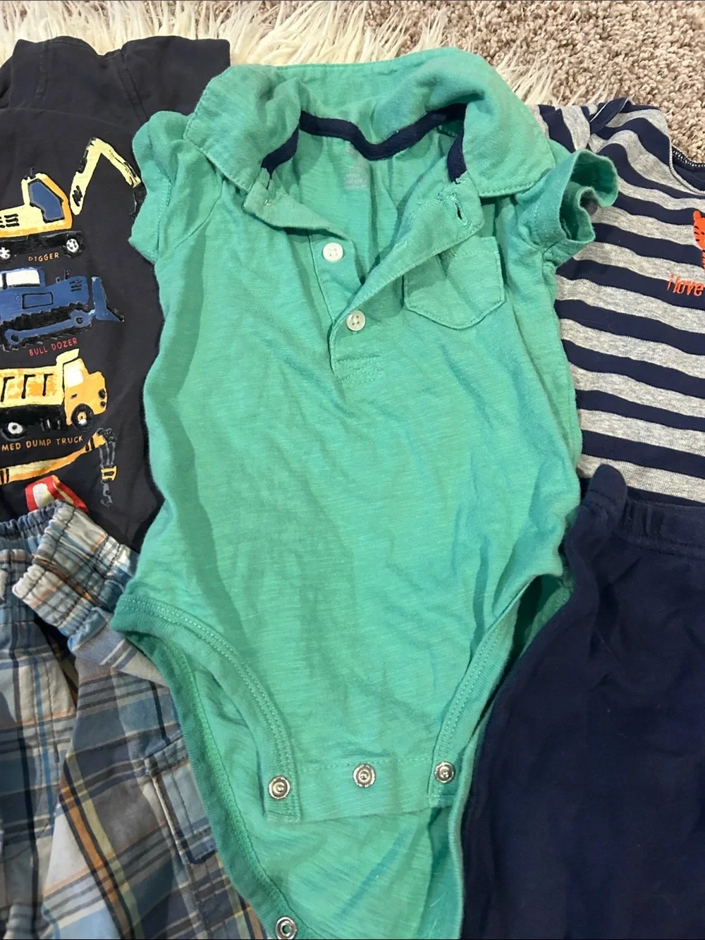 12 month boy mixed brands-Oshkosh Carters, Jumping Beans etc- Short sleeves
